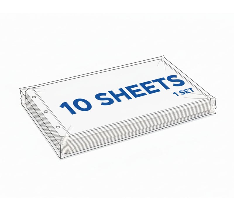 LandscapeBinder-com Premium 6mil (Sturdy & Strong) Landscape Sheet Protectors for Standard-Size Paper. Set of 10, Heavy-Duty, Crystal Clear, Horizontal Format for Landscape Binders. - Image 2